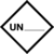 UN-Aufkleber - Schwarz/Weiß, 10 x 10 cm, Folie, Selbstklebend, 1, Text