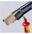 Knipex Abmantelungsmesser mit Gleitschuh isolierender Mehrkomponenten-Griff, VDE-geprüft 180 mm