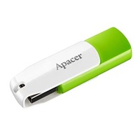 Apacer USB flash disk, USB 2.0, 64GB, AH335, zielony, AP64GAH335G-1, USB A, z obrotową osłoną