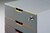 DURABLE Varicolor® Safe, cassettiera con cassetti colorati di cui due f.to XXL e uno con serratura, 280x292x356 mm, multicolore