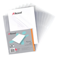 Rexel Nyrex™ A4 Cut Back Folders Clear (25)
