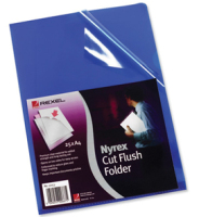 Rexel Nyrex™ A4 Cut Flush Folders Blue (25)