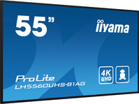 iiyama LH5560UHS-B1AG signage display Cyfrowa tablica A 139,7 cm (55") LED Wi-Fi 500 cd/m² 4K Ultra HD Czarny Procesor wbudowany Android 11 24/7