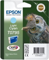 Epson Owl T0795 - Cartuchos cián claro nabój z tuszem 1 szt. Oryginalny Jasny cyjan