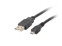 Lanberg CA-USBM-10CC-0005-BK kabel USB 0,5 m USB 2.0 Micro-USB B USB A Czarny