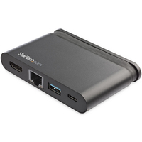 StarTech.com Adattatore multiporta USB C - Dock portatile USB-C con HDMI 4K - Pass-Through PD 3.0 da 100 W, 1x USB-A, 1x USB-C, GbE - Docking station da viaggio per laptop Thund...