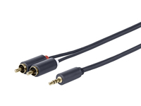 Vivolink PROMJRCA12 kabel audio 12 m 3.5mm 2 x RCA Czarny