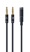 Gembird !Adapter audio stereo 3.5mm mini Jack/4PIN/ audio kabel 0,2 m 2 x 3.5mm Zwart