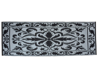 Esschert Design BL042 Teppich Indoor Schwarz, Weiß Rechteck