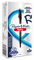 Papermate Replay Zwart Stick balpen Medium 12 stuk(s)