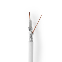 Nedis CSBR4050WT100 câble coaxial 10 m Blanc