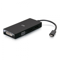 C2G USB-C Multiport-Adapter, 4-in-1 Videoadapter mit HDMI, DisplayPort, DVI und VGA - 4K 60 Hz