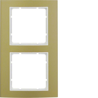 Berker 10123046 Wandplatte/Schalterabdeckung Gold, Weiß