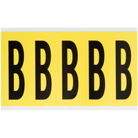 Brady 3460-B etiket Rechthoek Verwijderbaar Zwart, Geel 5 stuk(s)