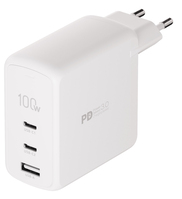 Vivanco TCVVTRIPPLEUSD100W Universel Blanc Secteur Charge rapide Intérieure