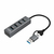 Microconnect USBHUB4-2IN1 interface hub USB 3.2 Gen 1 (3.1 Gen 1) Type-A 5000 Mbit/s Zwart