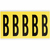 Brady 3460-B self-adhesive label Rectangle Removable Black, Yellow 5 pc(s)