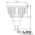 illustrazione di prodotto 4 - Proiettore a LED MR16 6 W GLASS-COB :: 70° bianco caldo :: Dimmerabile