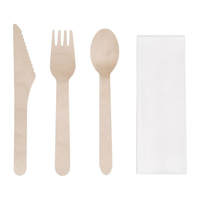 Fiesta Compostable Holzbesteck-Set (250-teilig) Das Set enthält ein Messer,