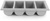 HENDI Besteckbehälter - 530x325x(H)100 mm grau Farbe 4 Fächer - GN 1/1 -
