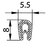 Kantenschutzprofil | Klemmbereich 0,8 - 1,5 mm | Farbe: weiß