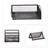 Relaxdays Schreibtisch Organizer Set, 7-teilig, Metall, Schreibtisch-Set, Briefablage, Zettelbox, Stifteköcher, schwarz