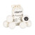 Relaxdays Trocknerbälle XXL, 6 Trocknerkugeln, Filzbälle für Trockner, aus Schafswolle, umweltschonend, Ø 7 cm, weiß