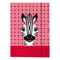 Sammelmappe, Zeichnungsmappe Sammelmappe A4 Cute Animals Zebra , Karton, 350 g/m², A4, Farbkombinationen, Cute Animals Zebra