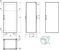 Elektronikschrank SF 2000x800x800mm NSYSF20880E