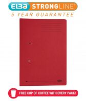 Elba Spring Pocket File 320gsm Foolscap Red (Pack of 25) 100090149