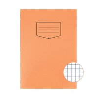 Silvine Tough Shell Exercise Book Squares A4 Orange (Pack of 25) EX145