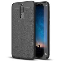 NALIA Leather Look Case compatible with Huawei Mate 10 Lite, Ultra-Thin Protective Silicone Phone Cover Rubber-Case Soft Skin, Shockproof Slim Bumper Protector Smartphone Back-C...