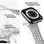 NALIA Airflow Silicone Cinturino Smart Watch compatible con Apple Watch Bracciale SE Series 8/7/6/5/4/3/2/1, 38mm 40mm 41mm, per iWatch Orologio Donna e Uomo Grigio chiaro Bianco