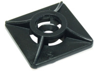 Befestigungssockel, ABS, schwarz, selbstklebend, (L x B x H) 26.5 x 26.5 x 8 mm