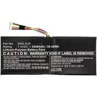 Laptop Battery for Getac 38.48Wh Li-Pol 7.4V 5200mAh Black, 38.48Wh Li-Pol 7.4V 5200mAh Black for Getac Notebook, Laptop Batterien