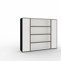Combination double door cupboard/shelf unit