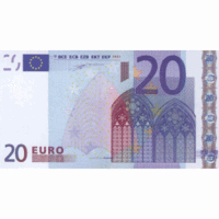 Euro-Schein 20€ 175x91mm banderoliert VE=75 Stück