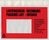 Tasche für Lieferschein/Rechnung mit Fenster - Rot, 11.4 x 17.5 cm, Schwarz