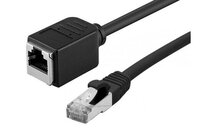 Rallonge cordon RJ45 catégorie 6A S/FTP LS0H snagless noir - 1 m