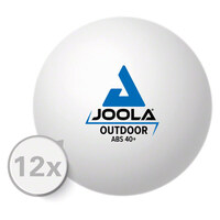 Joola Tischtennisbälle Outdoor 40 +,12 Stück, weiß