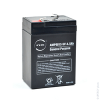 Unité(s) Batterie plomb AGM NX 4.5-6 General Purpose 6V 4.5Ah F4.8