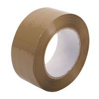 Low noise polypropylene packaging tape, 75mm width, acrylic adhesive, brown, pack of 24 rolls
