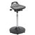 Industrial sit/stand stools - PU moulded seat, height adjustment 630-890mm and trumpet base with glides