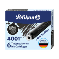 Cartucce inchiostro 4001 (TP/6) - lunghezza 39mm - nero - Pelikan - conf. 6 pezzi