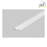 LED Aufbauprofil P01-10, für LED-Strips bis 1cm Breite, 200cm, Weiß lackiert