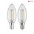 2er-Set LED Filament Kerzenlampe, 230V, E14, 2.7W 2700K 250lm, klar