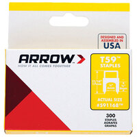 Arrow A591168 T59 Insulated Staples Clear 6 x 6mm Box 300