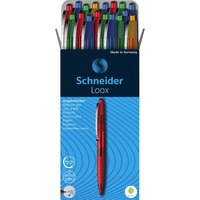 SCHNEIDER Druckkugelschreiber LOOX, Box mit 20 farbsortierten Stiften