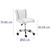 Krzesło kosmetyczne obrotowe z oparciem na kółkach 45-59 cm GLAND - białe
