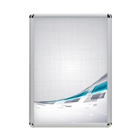 Click Frame / Poster Frame / Aluminium Picture Frame, 25 mm profile, silver anodised, rounded corners | A2 (420 x 594 mm) 450 x 624 mm 402 x 576 mm